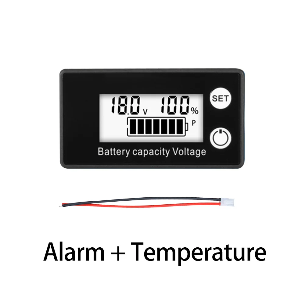6133A LCD Battery Capacity Indicator Temperature Alarm DC 8V-100V Lead Acid Lithium LiFePO4 Voltmeter Voltage Gauge Lowe Version 6