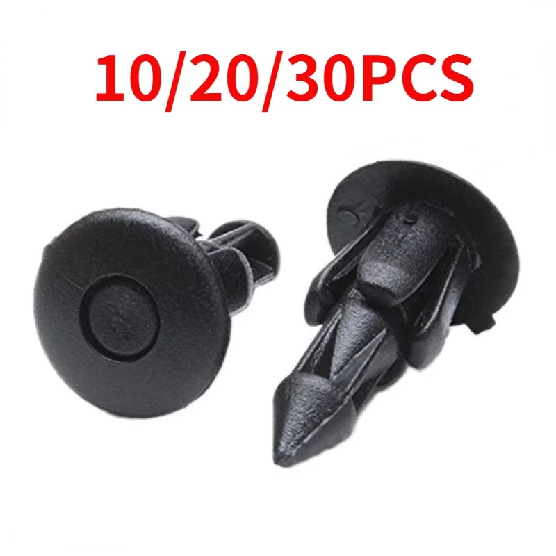 10/20/30 Uds. Clips de tornillo de sujeción de Panel embellecedor de cuerpo de carenado de remache negro de 6mm para accesorios de motocicleta Honda piezas al por mayor