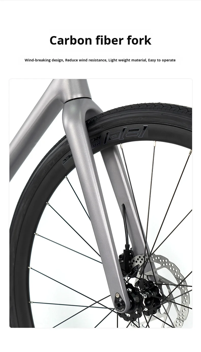 Bicicleta híbrida 700C con frenos de disco hidráulicos DEORE 12 Kit de transmisión Neumáticos máximos Bicicleta todoterreno de grava 38C