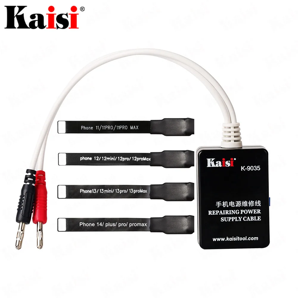 

Kaisi K-9035 DC Power Supply Current Testing Cable For iPhone 6/6S/7/8/X/11/12 mini/13PM/14/Plus/Pro Max Power Boot Control Line