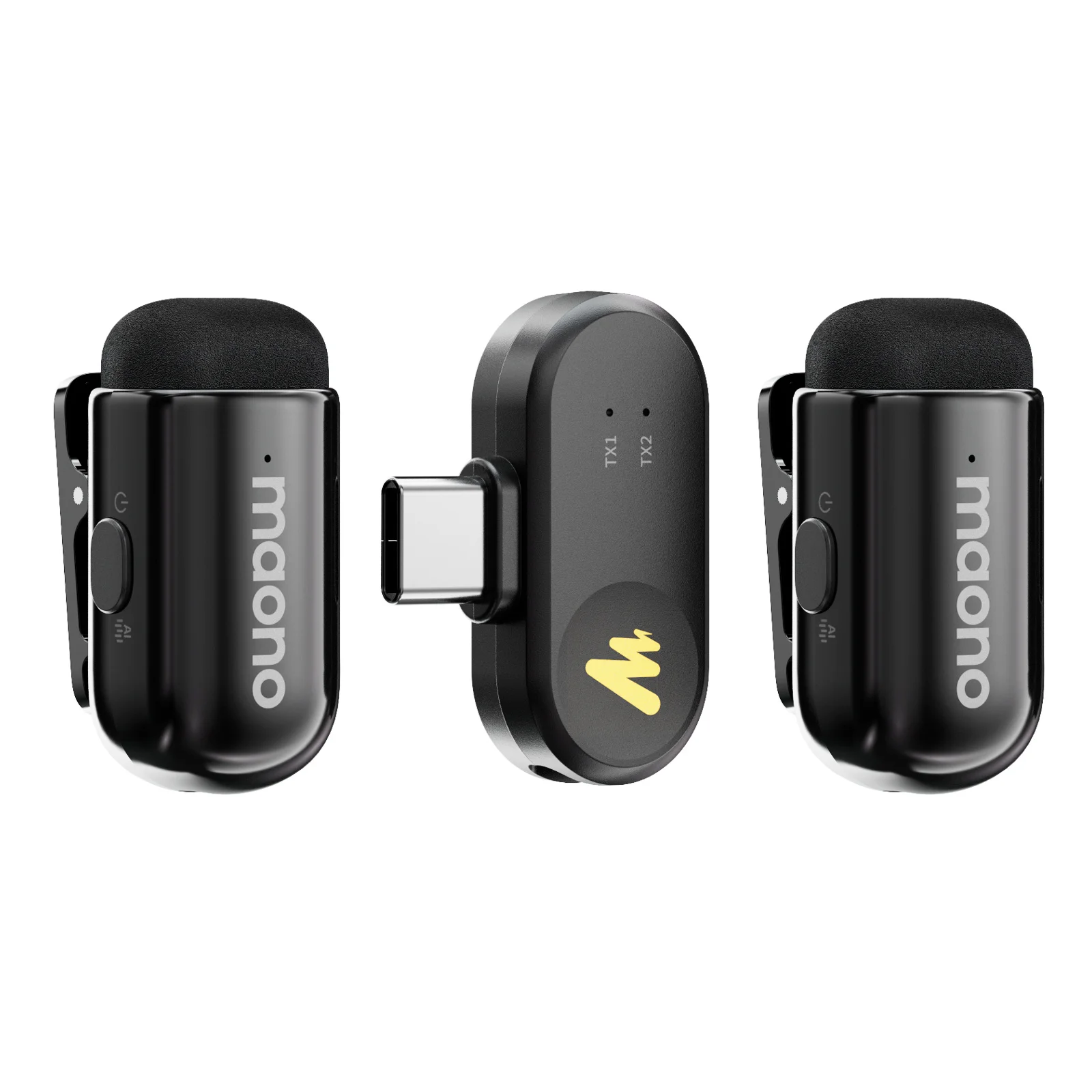 ميكروفون Maono T1Mini اللاسلكي ذو طية صدر السترة A...