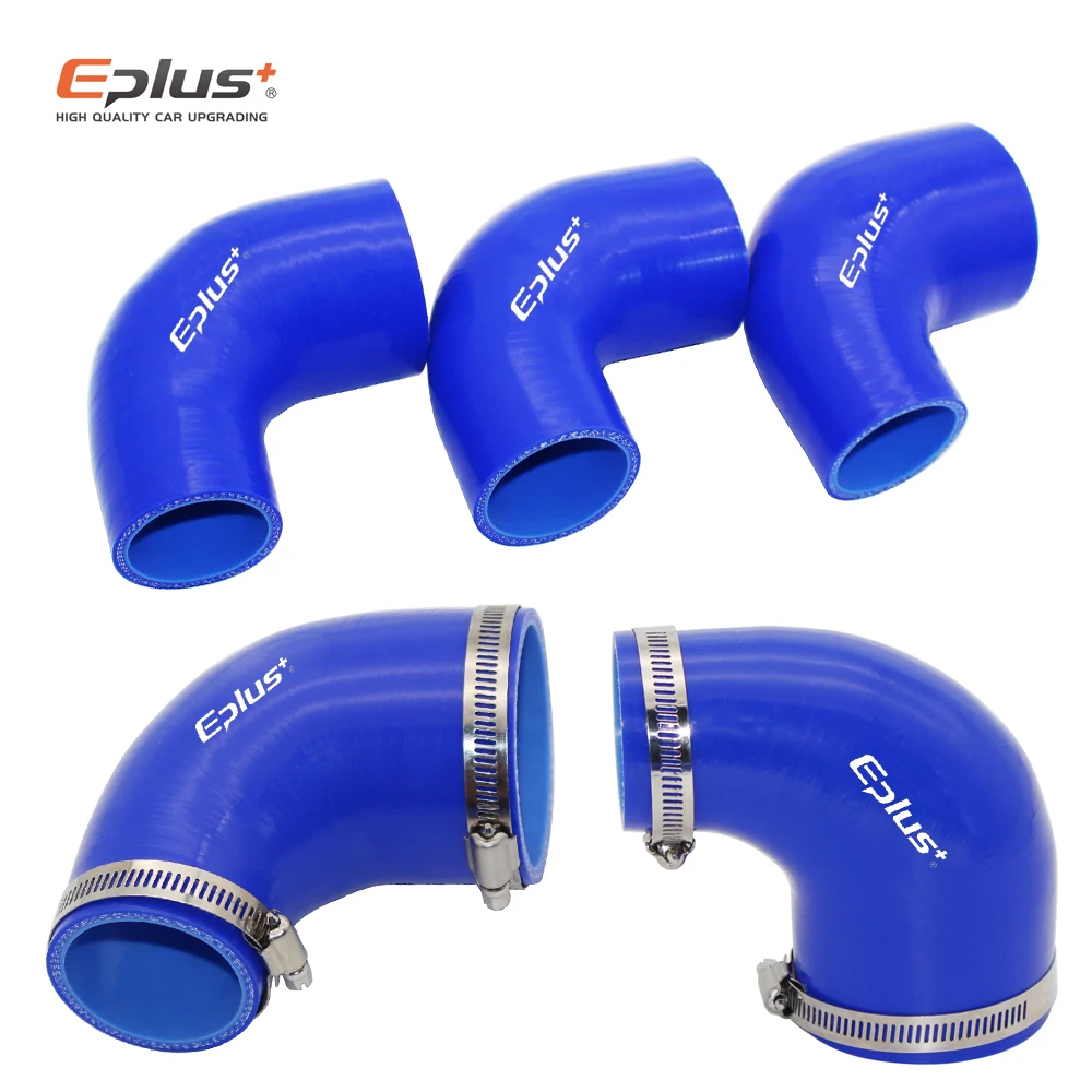 EPLUS Universal Silicone Tubing Hose 90 Degrees Connector Car Intercooler Turbo Intake Pipe Coupler Multi Size