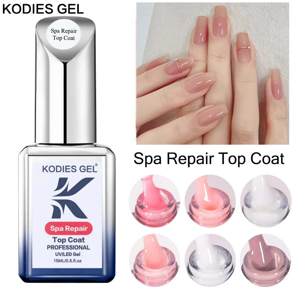 Gel Nail Polish Gel Nail Varnish Nail Repair Gel Nail Polish Finish KODIES GEL Top Coat UV Gel Nail Polish Spa Repair Gel Finish Sealer 15ML Manicure