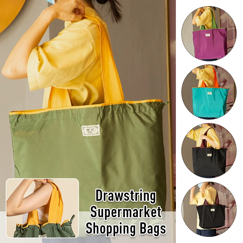 

Большая сумка для покупок для супермаркета, многоразовая стандартная сумка для продуктов, Портативная Складная Водонепроницаемая сумка для продуктов