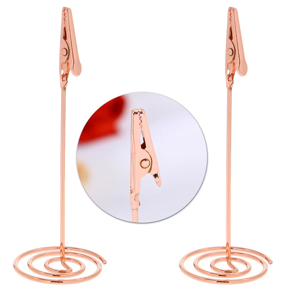 

12pcs Table Holders Business Place Cards Message Memo Note Photo Stand with Alligator Clip Desk Ornament for Office Home