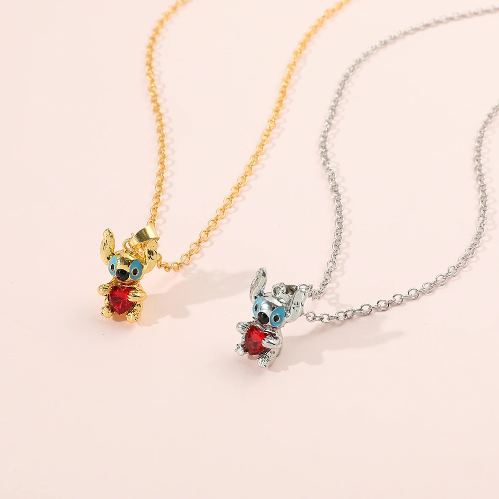 Disney Lilo and Stitch Blue and Gold Earring and Necklace Set, Zinc: Buy  Online at Best Price in UAE - Amazon.ae