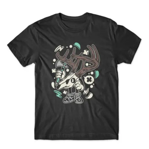 

Футболка Премиум-качества из 100% хлопка с изображением черепа оленя Новинка