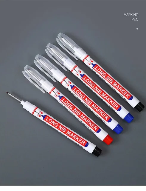 Deep Drill Hole Marker, Long Nib Carpenter Pen, Multi-usage