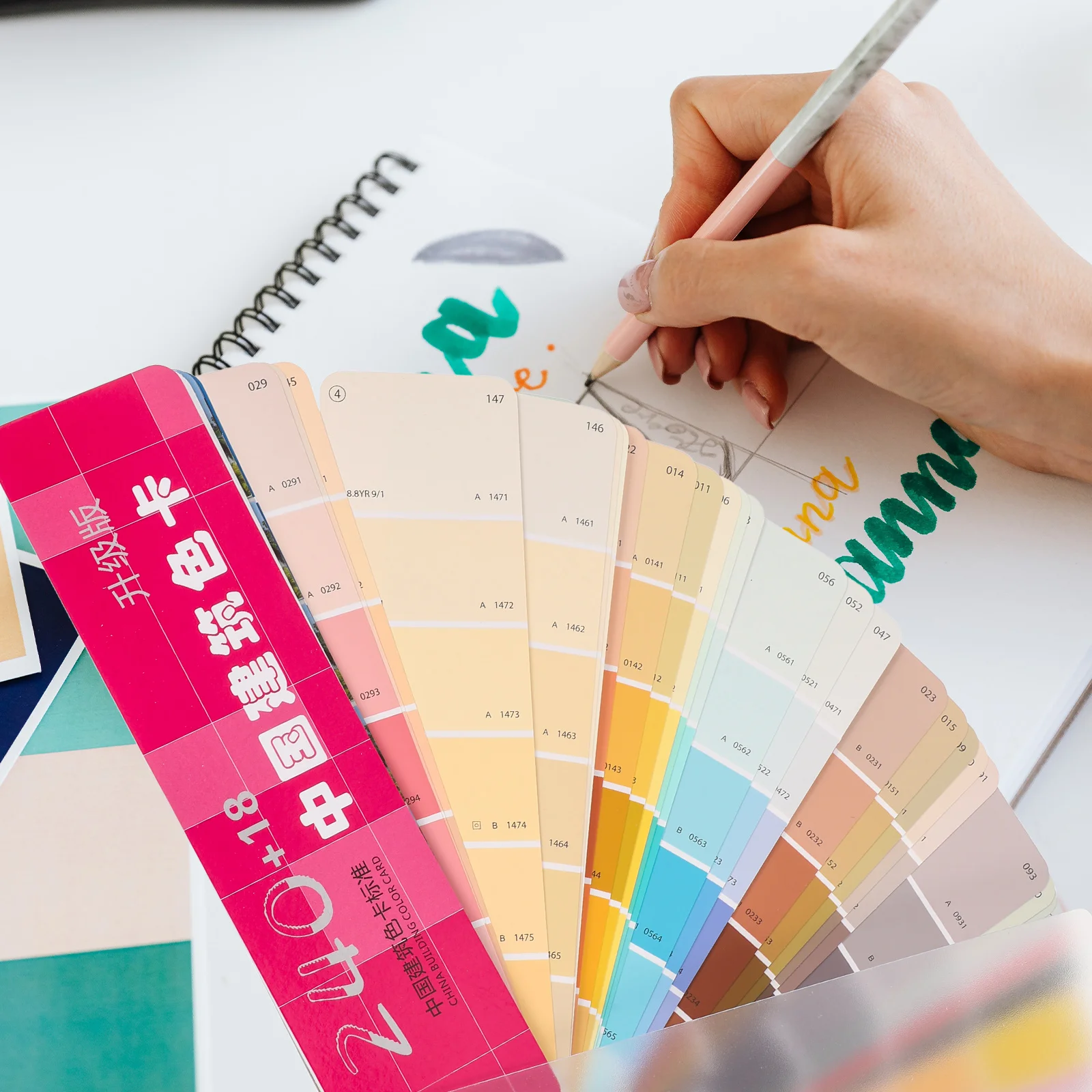 Coating Color Card Posters Makeup Mixing Palette Cards for Painting