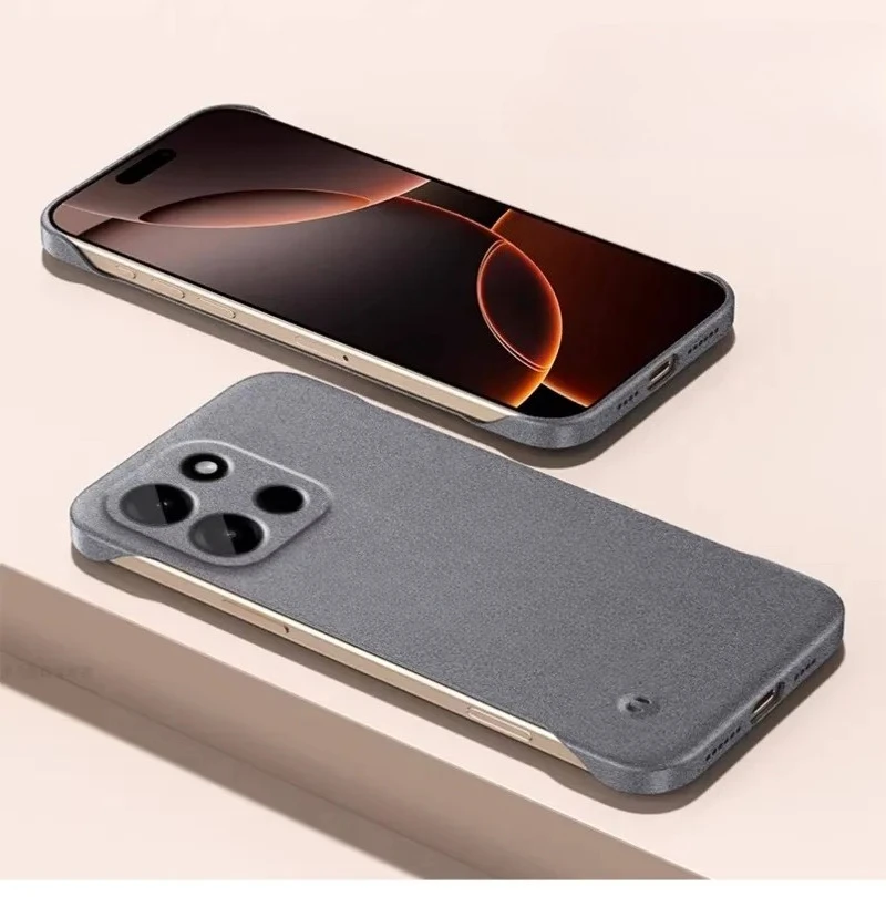 Frameless Sandstone Ultra Thin Shockproof Hard Case with Lens Protection