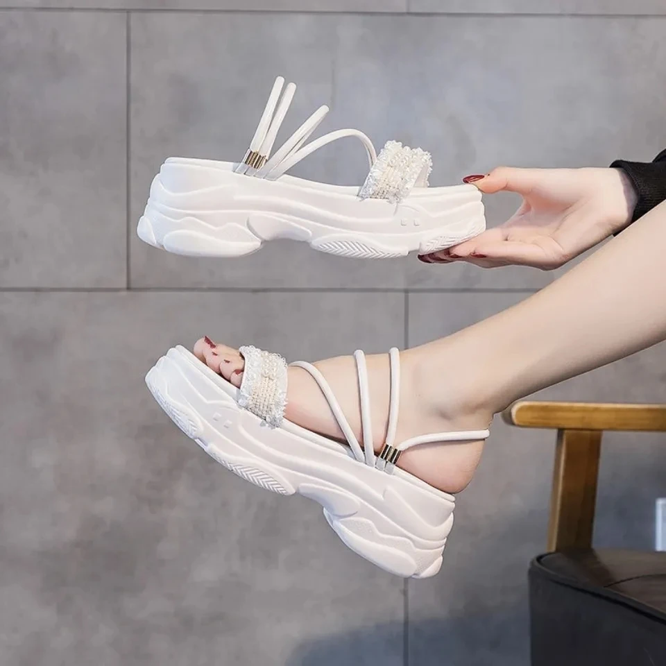 Hot High Heeled Sandals Female Summer Women Thick Bottom Shoes Wedge with Open Toe Platform Summer Women's Sandals