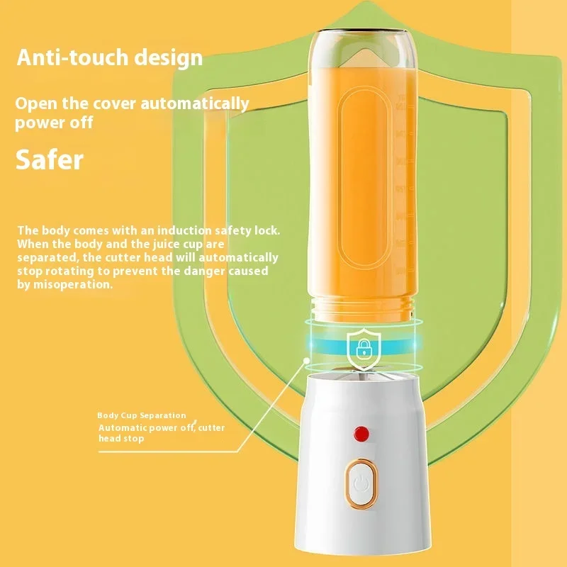 Portable New Rechargeable Juicer Blender Household Use Multi-Purpose Juice Cup Fruit Complementary Food Crushed Ice Small Juicer