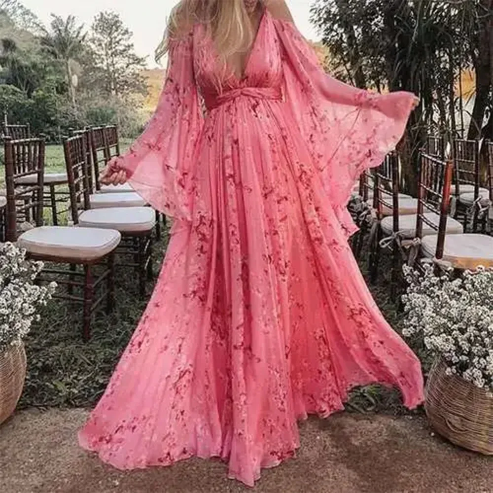 

Long Maternity Dress Photoshoot Props Photography Dresses Maxi Floral Lace Dress Pregnancy Gown for Baby Shower Photo Shoot