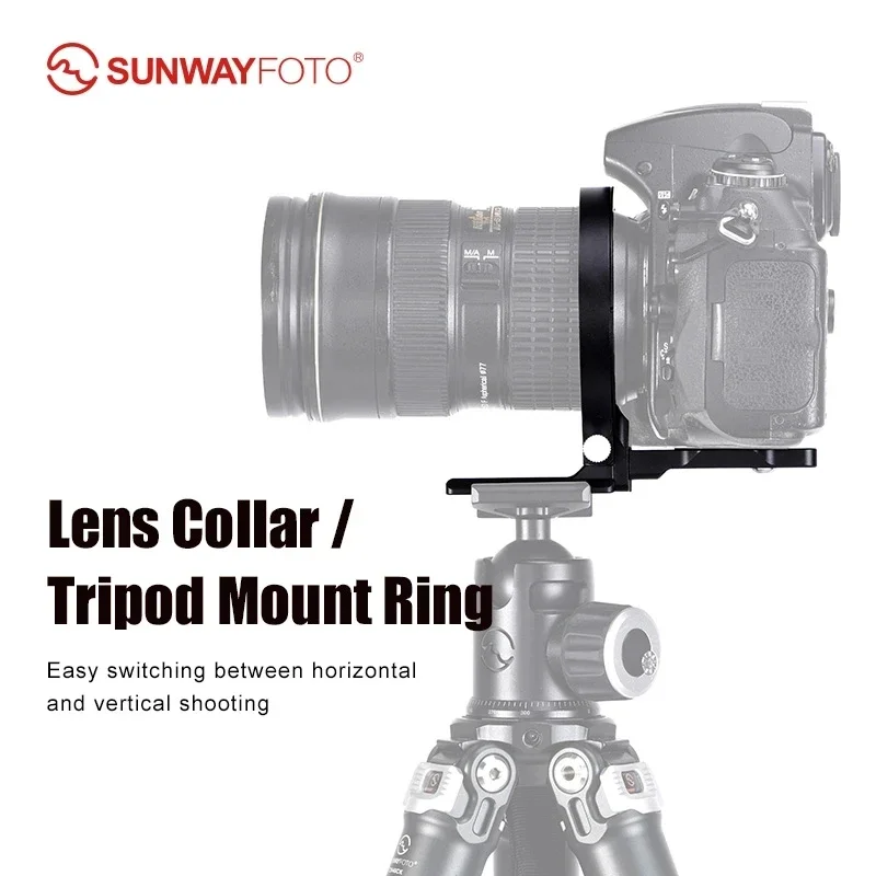 

Кольцевой адаптер SUNWAYFOTO для штатива объектива с вращающимся быстроразъемным кольцом для объектива камеры Sony Canon Nikon Fuji Olympus