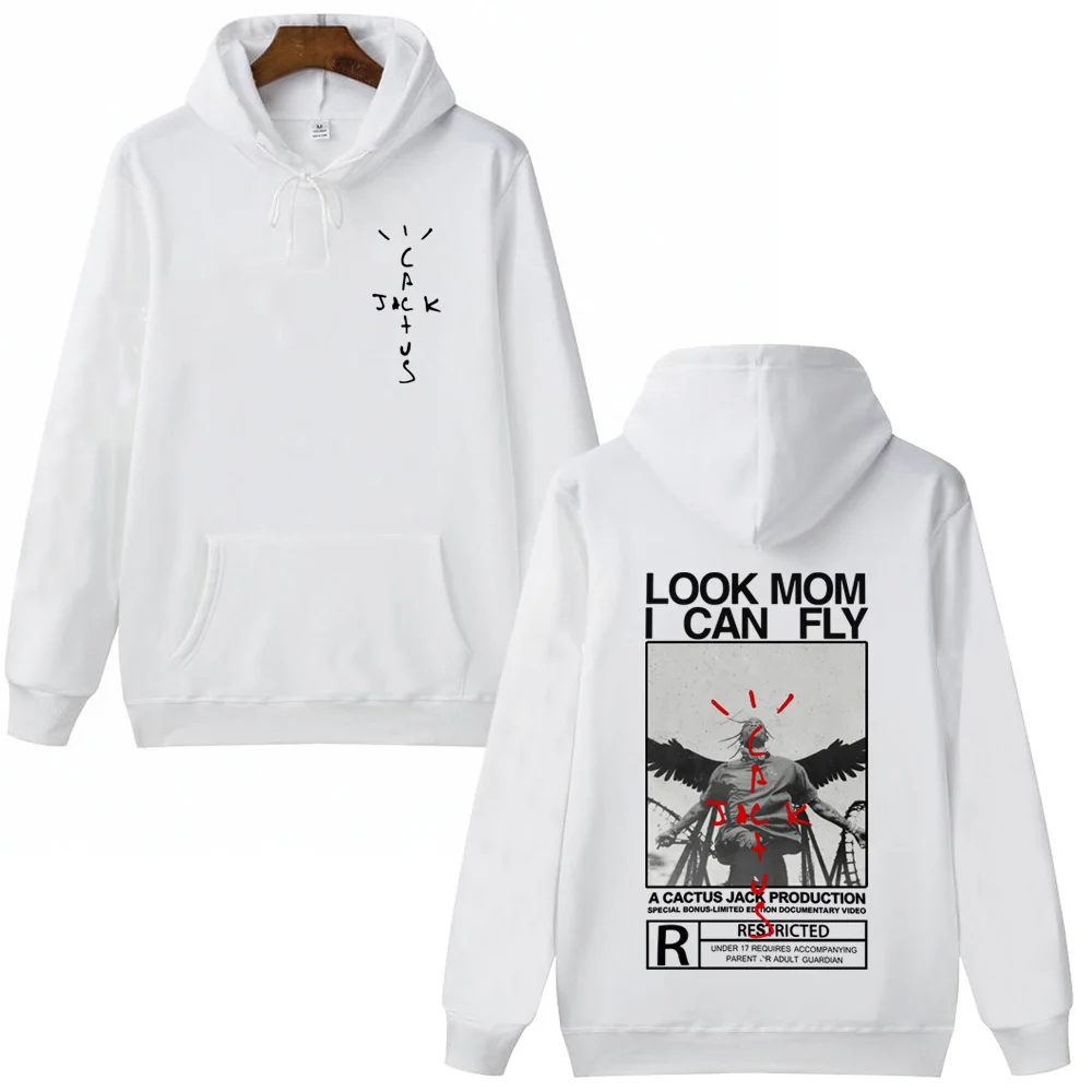 

Travis Look Mom I Can Fly Hoodie Scott Sweatshirt Harajuku Hip Hop Pullover Tops Sweatshirt