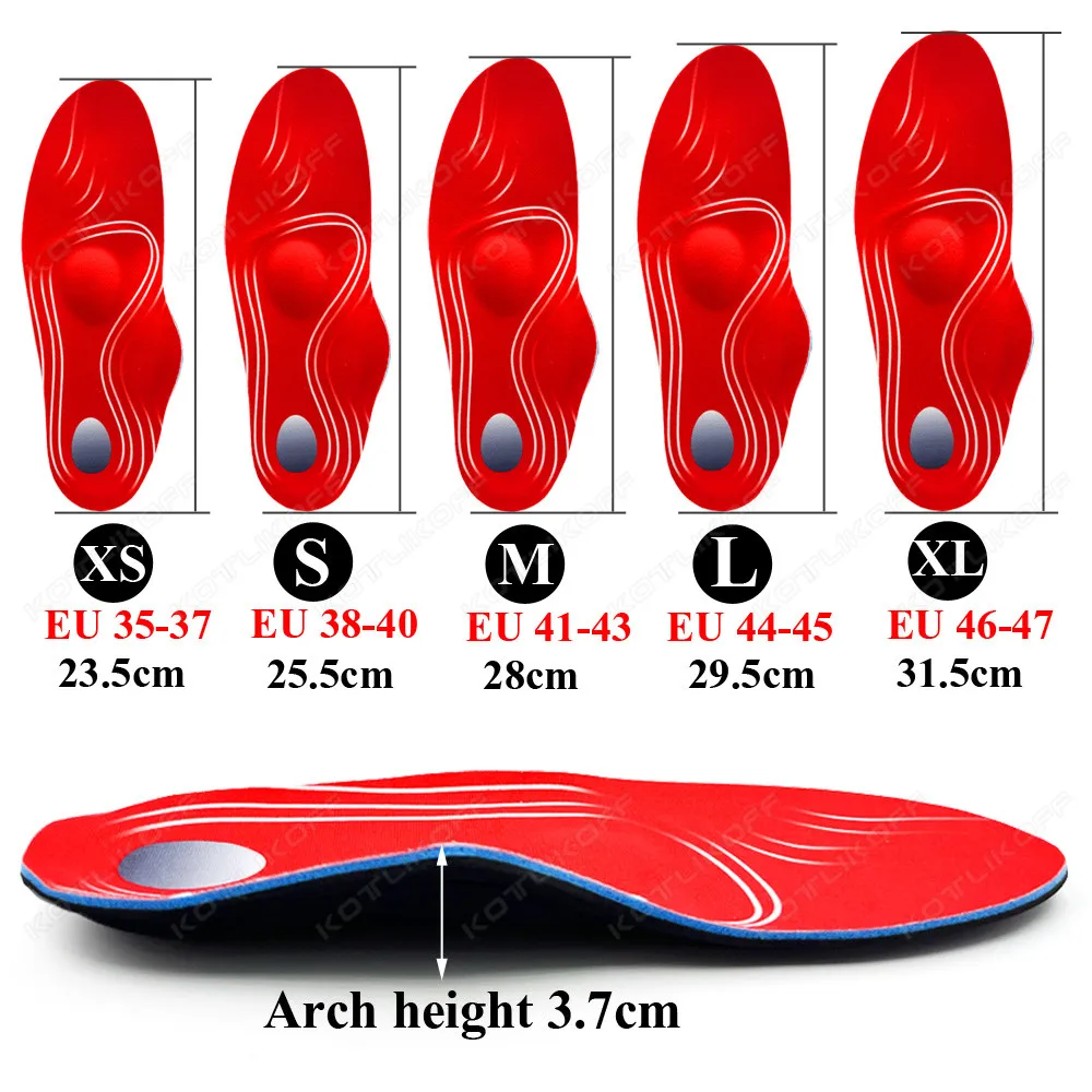 New Orthopedic Insoles Orthotics Flat Foot Health Sole Pad Insert Arch Support Pad For Plantar Fasciitis Feet Care Insoles