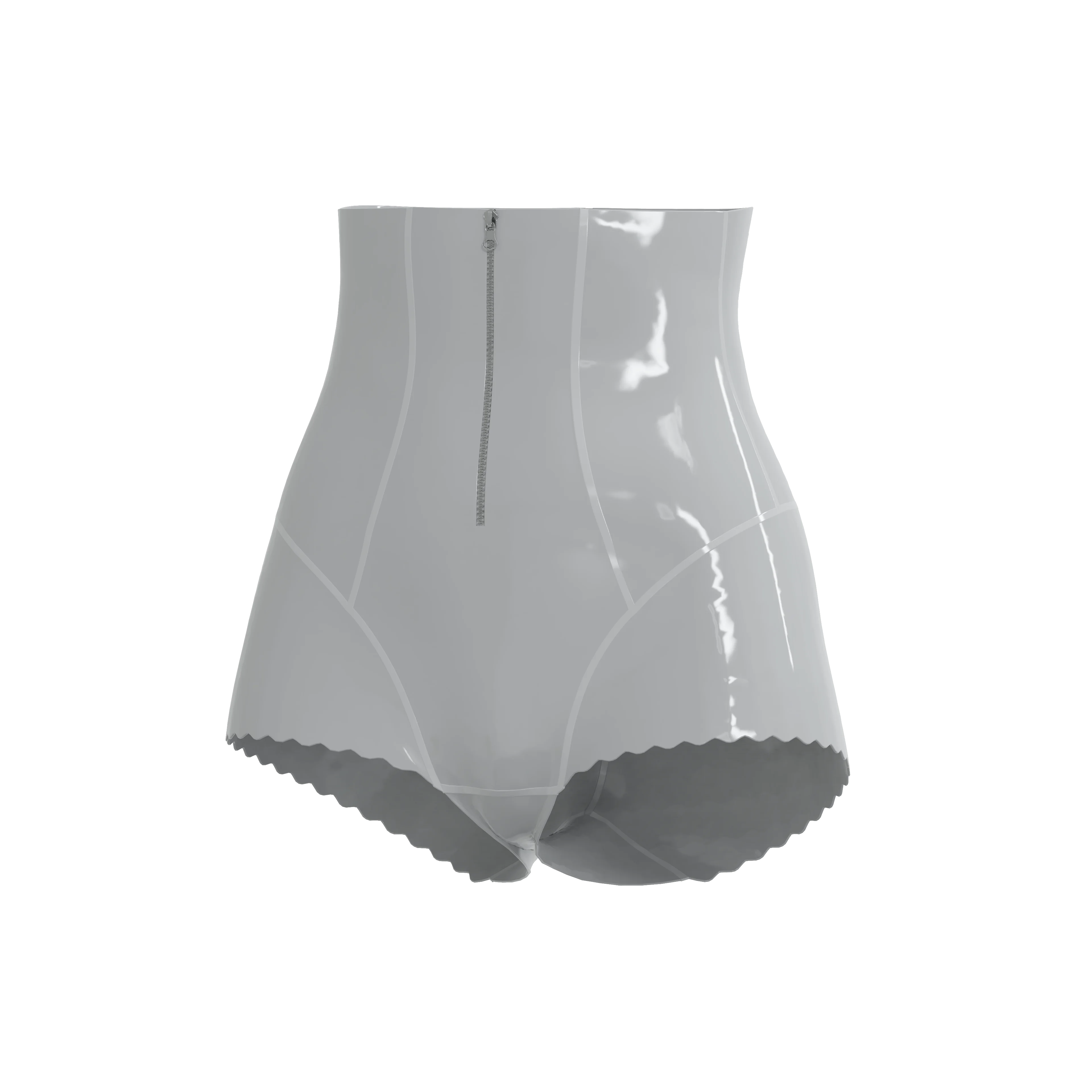 Women High Waist Short Pants with Zipper Customization Latex Shorts HB001