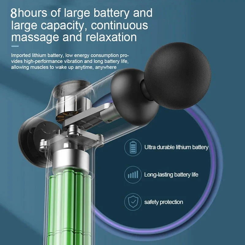 Electric Mini Massage Gun Shock Muscle Relaxation Vibration Fitness Massager For Body Neck Back Ladies Home Travel Fascia Gun