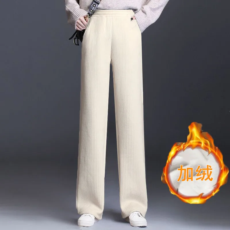 Natural waist white [fleece-lined style]