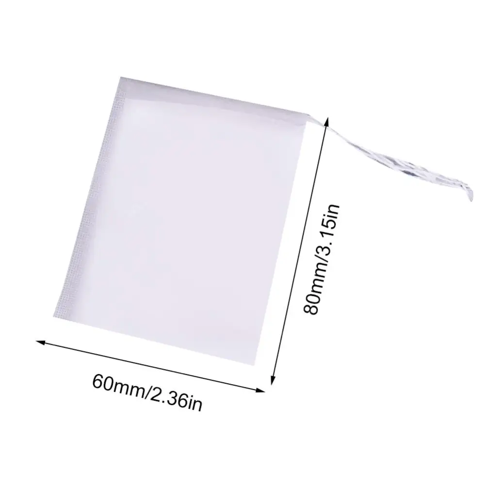 300/100Pcs Empty Tea Infuser Sachets Disposable Tea Filter Bags with Drawstring 3.15x2.36 in Safe Material for Loose Leaf