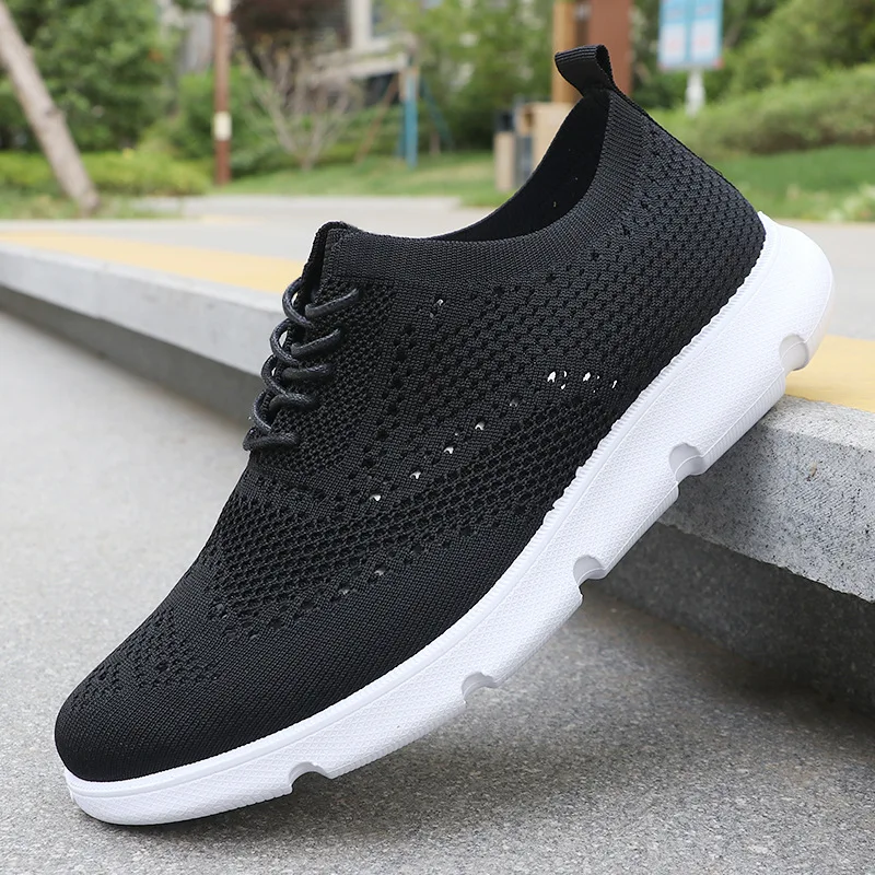 Summer New Lightweight Lace up Casual Men's Shoes Breathable Mesh Lefu Shoes Men's Sports Driving and Walking Shoes
