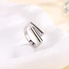 925 Sterling Silver Irregular Geometry Adjustable Rings For Women Engagement Wedding Luxury Jewelry Girl Accessories Jewellery 4
