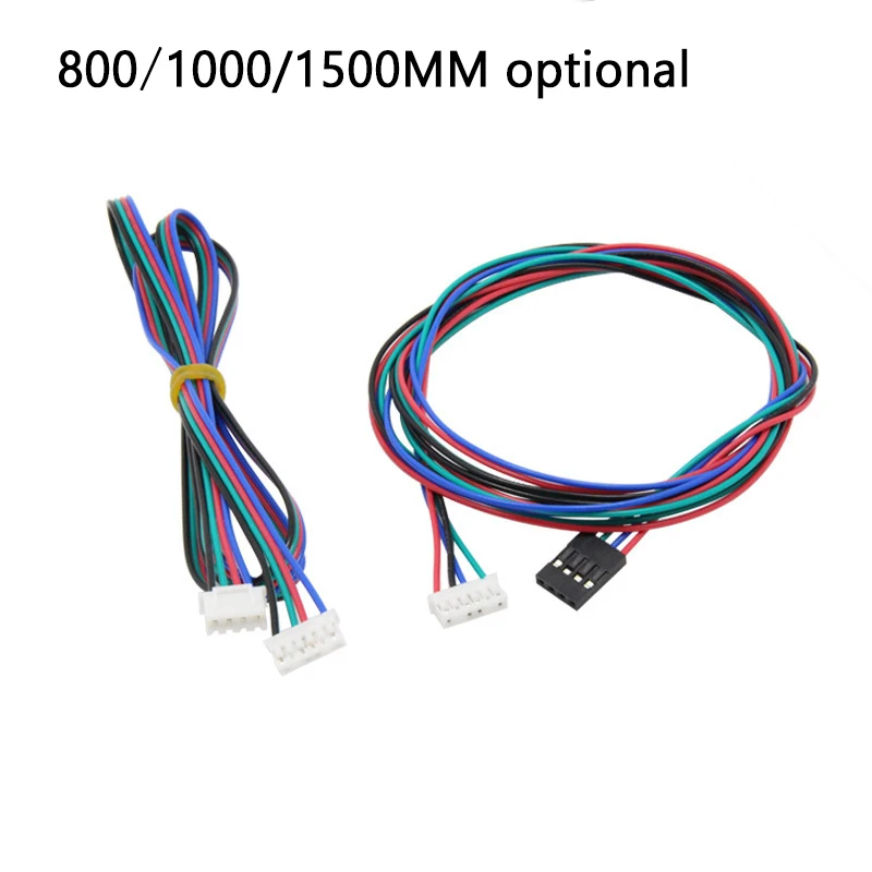 

2pcs 500 800/1000/1500MM Dupont Cable 4pin-6pin Stepper Motor Wire Female to Female Black White Terminal Line 3D Printers Parts