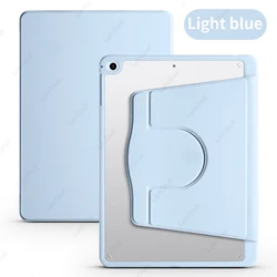 Versatile 360 - Degree Rotating Tablet Case with Pencil Holder and Auto Sleep/Wake Feature (Light Blue)