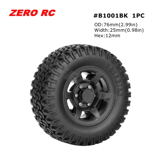 Pneus Et Jantes Beadlock Métal 1/10 Pour RC Crawler - 90mm, Noir, Compatible D90, CC01, LC80 - 3