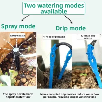 Macchina per Irrigazione Automatica, Dispositivo di Irrigazione a Goccia Multi-Testa Regolabile, Timer Intelligente per Auto-Irrigazione