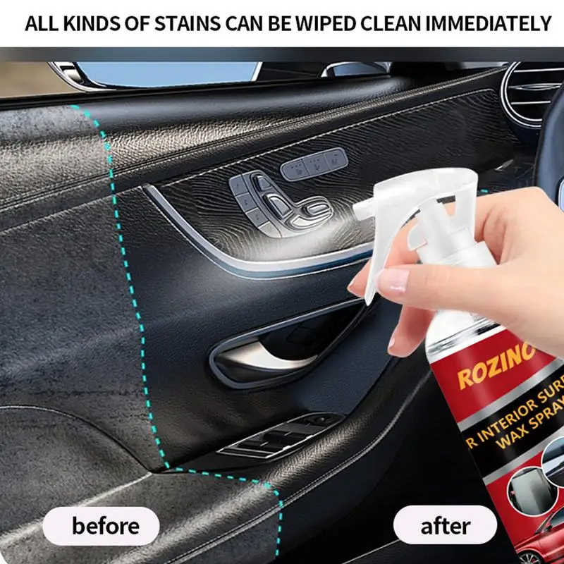 

Leather Seat Cleaner Car Upholstery Restorer Protection Foam Spray Prevent Cracking or Fading with UV Protection 100ml Leather