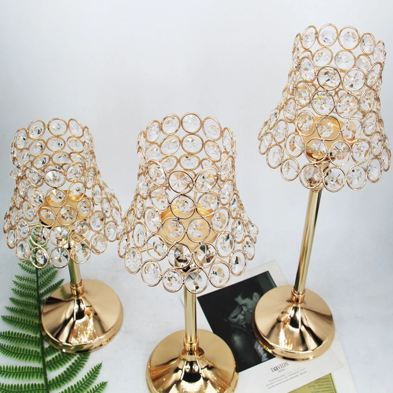 zelfmoord voorjaar Rusland Goud Pijler Bureaulamp Crystal Votive Kandelaar Centerpieces Voor Bruiloft Decoratie  Kaars Lantaarn - Candles - AliExpress