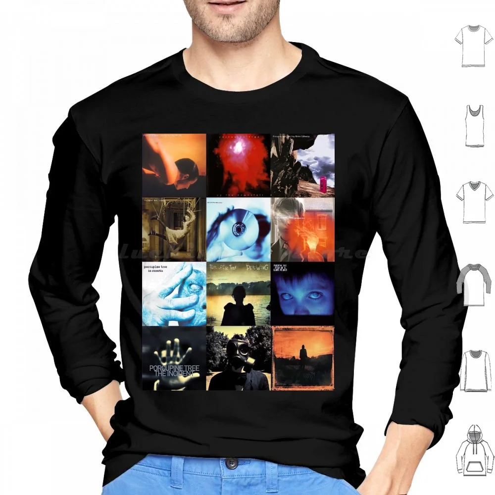 Stephen/Porcupine Tree Photo Collage Felpe Con Cappuccio Manica Lunga Stephen Music Greys Anatomy Progressive Porcupine Tree Band