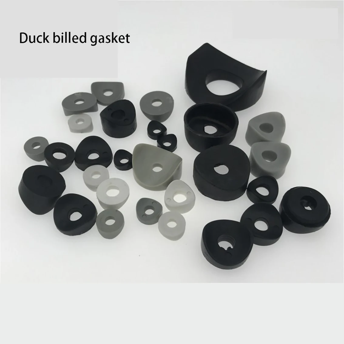 1PCSRoundTubePlasticDuckbillCurvedDuckbillGasketBlackgray