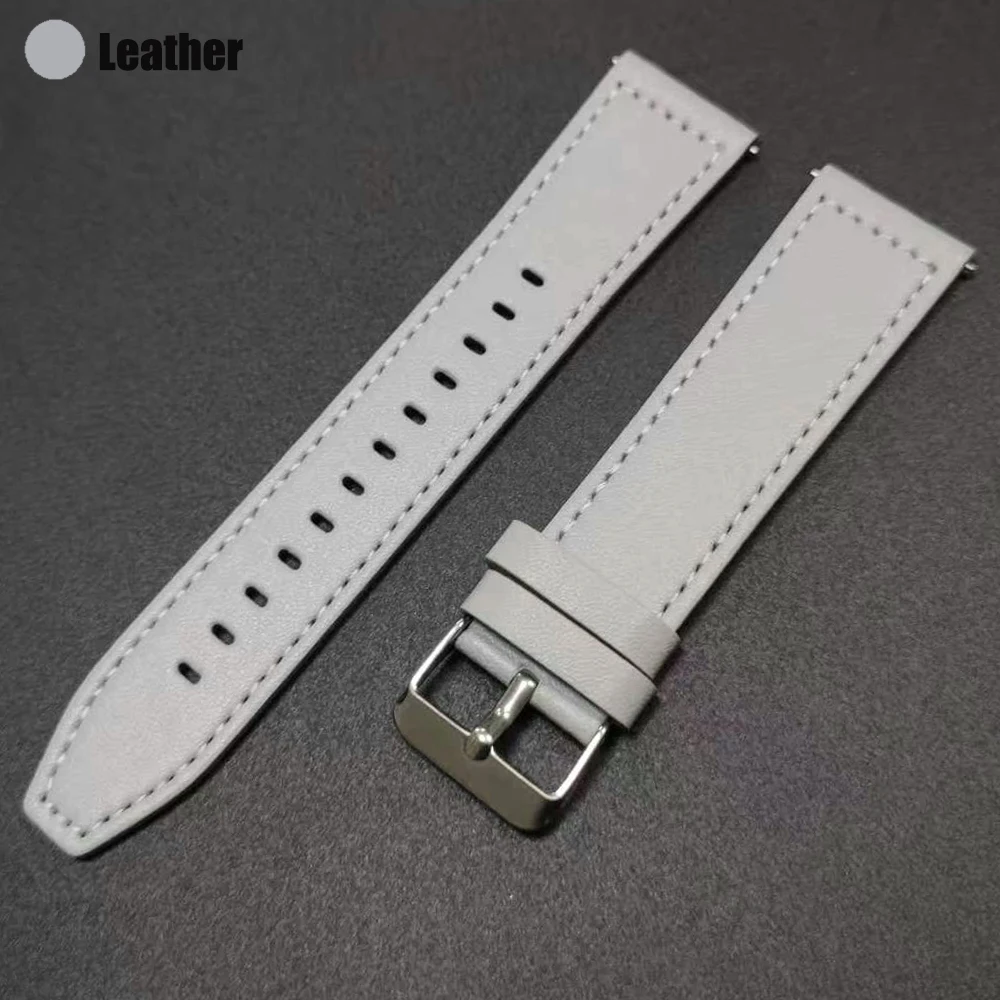 Premium Leather Smartwatch Band, 20/22mm - Elegant Wrist Strap Bracelet
