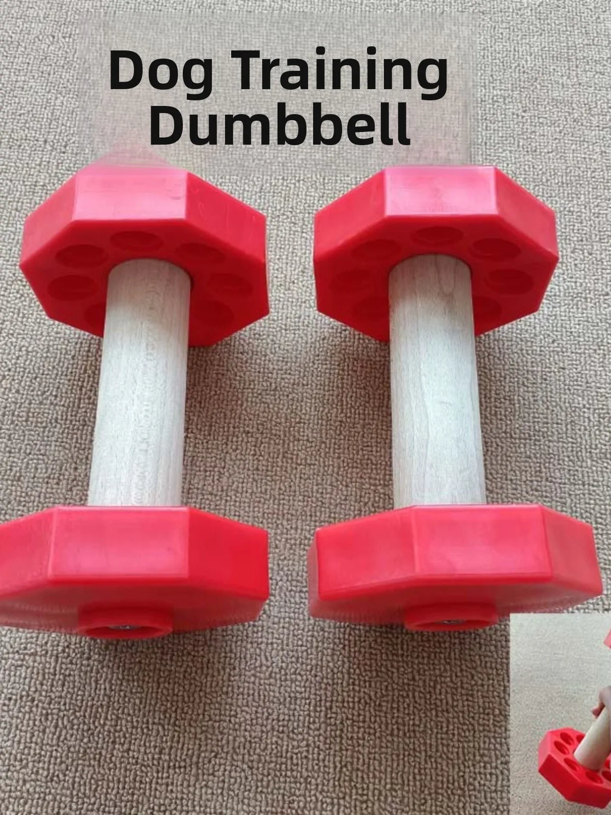 Adjustable Distance Dog Training Dumbbell for IPO Level Working Dogs German epherd Dog Supplies Nylon And  Wood Material