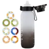 1000ML Fragrant Water Bottle Leak-Proof with 7 Rods Fruit Flavor Water Cup Large Capacity Scented Cup for Travel Climbing Hiking 1