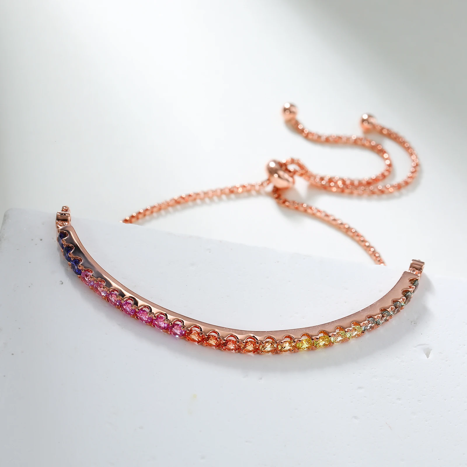 FANCIME 925 Sterling Silber Rubin Tennis Armband Juli