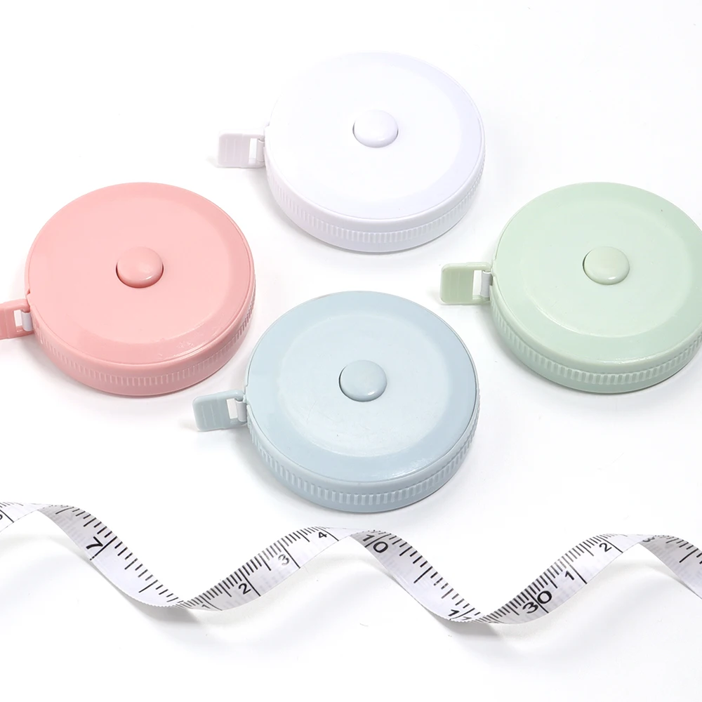 1.5미터 소프트 테이프 측정기 바디 재봉용 유연한 테일러 자 센티미터 인치 휴대용 자동 잠금 측정 테이프