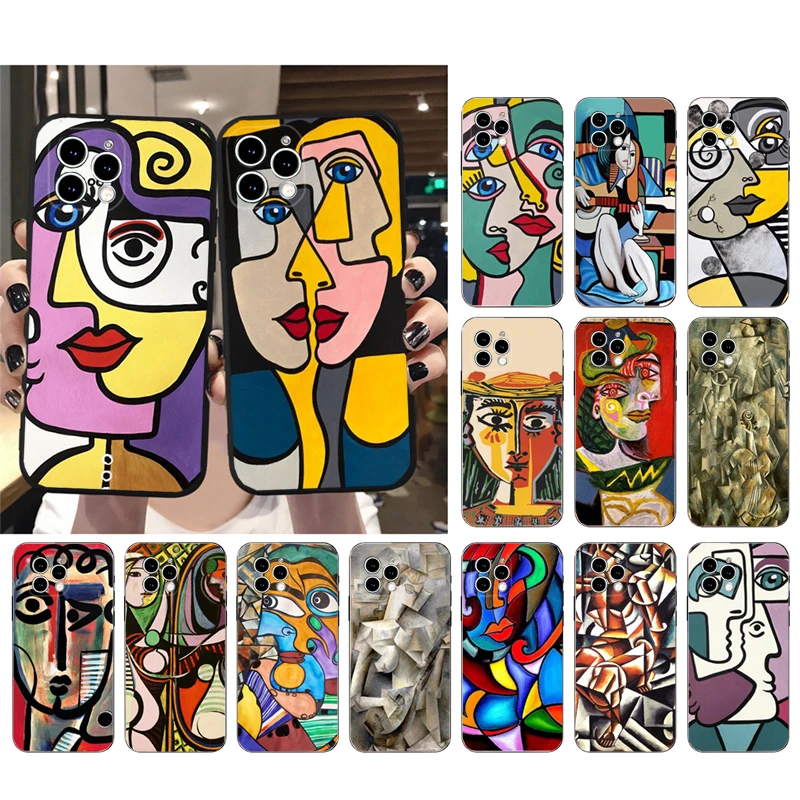 

Picasso Abstract Art Paint Phone Case For iphone 15 14 Pro Max 13 12 11 Pro Max XSMax XR 12 13 mini 14 Plus Shell