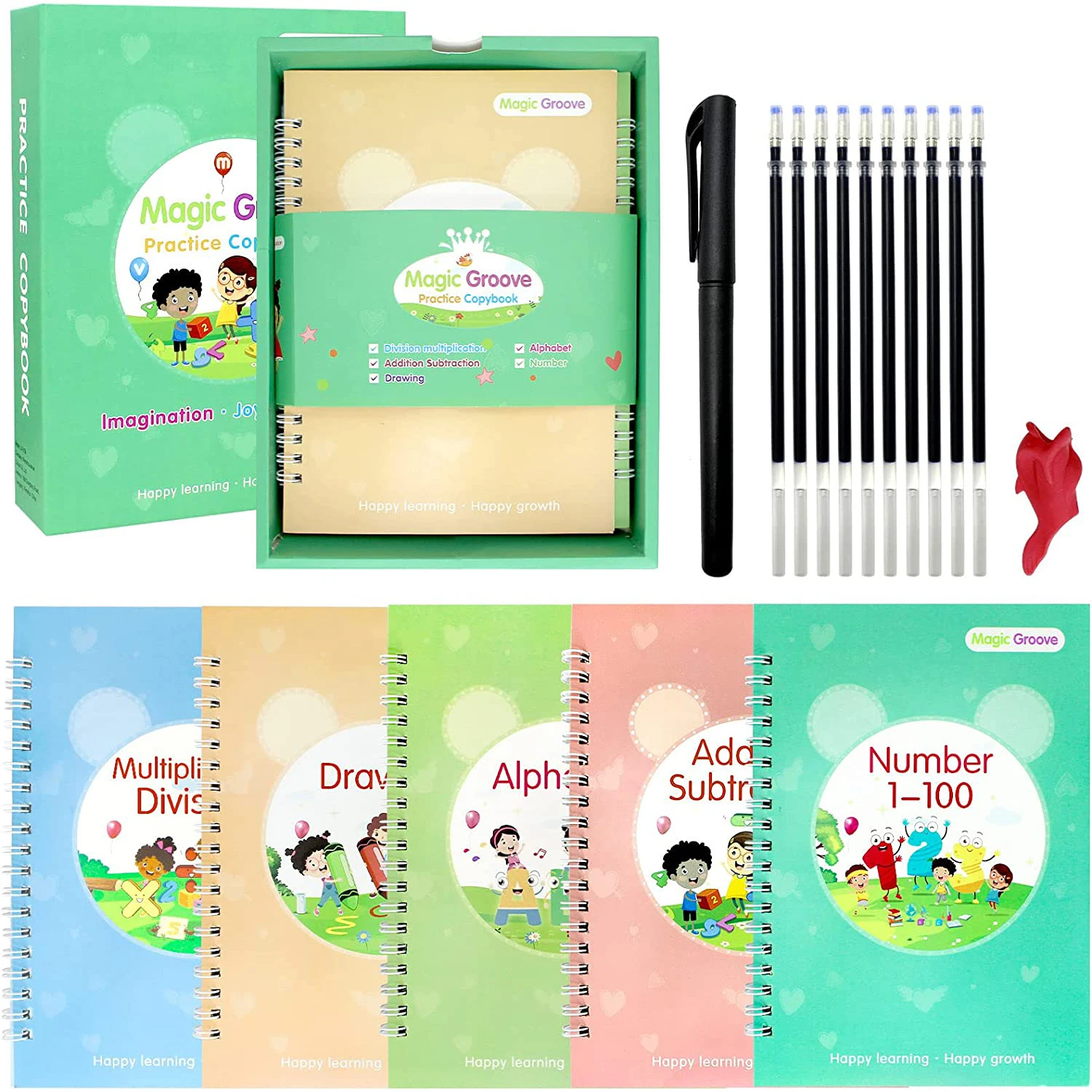 5 PCS Magic Copybook Children Reusable Practice Handwriting Workbook Magic  Ink for Tracing Letter Book Grooved Writing Book - AliExpress