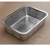 304 tray stainless steel Storage Trays leak plate hole Mesh Strainer Colander wash vegetable basin drying water filter basin lid 3