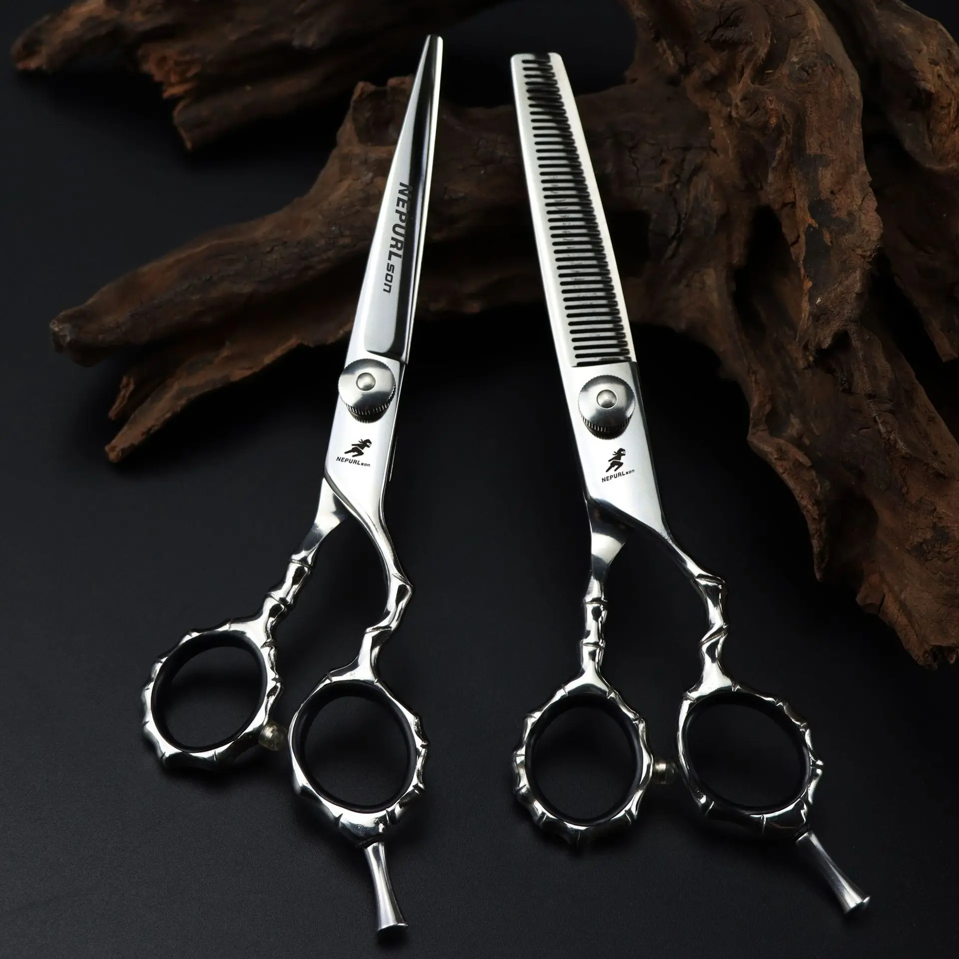 

6 inch Hairdressing Scissors 40 tooth Thinning Styling Tool bamboo Hair shears Salon Hairdressing Barber Scissors Hair Scissors
