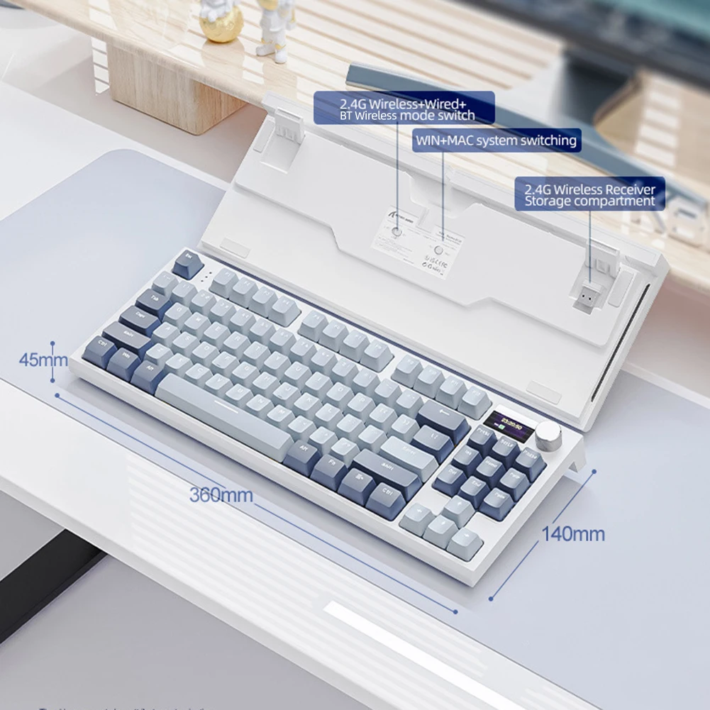 Clavier mécanique K96, clavier gamer compatible Bluetooth, USB Type-C, clavier  silencieux pour ordinateur, ordinateur portable, ordinateur de bureau, 100  prédire - AliExpress