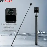 Extendable 1.5M/3M Invisible Carbon Fiber Monopod Selfie Stick 360 BallHead for DJI Osmo 360 Panoramic Insta360 X5 GoPro Camera - Image 2
