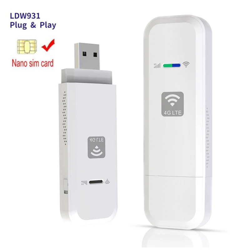 

LDW931 4G WiFi Router nano SIM Card Portable WIFE LTE USB 4G Modem Pocket Hotspot 10 WIFI Users Dongle