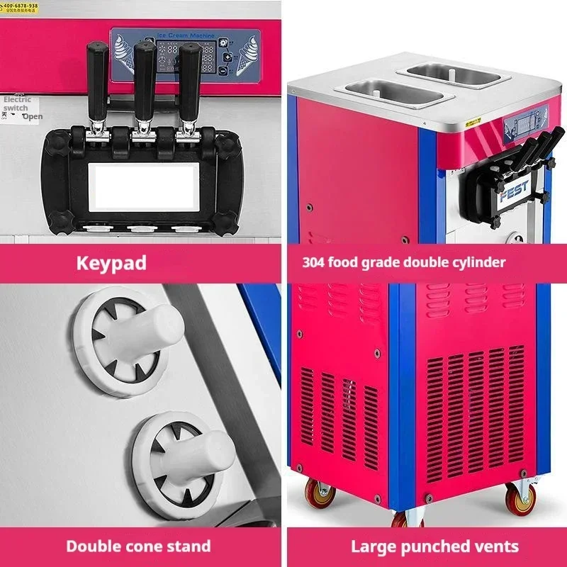 Commercial Ice Cream Machine Automatic  Electric Soft Ice Cream Maker Maquina Para Helado Sorvete 6