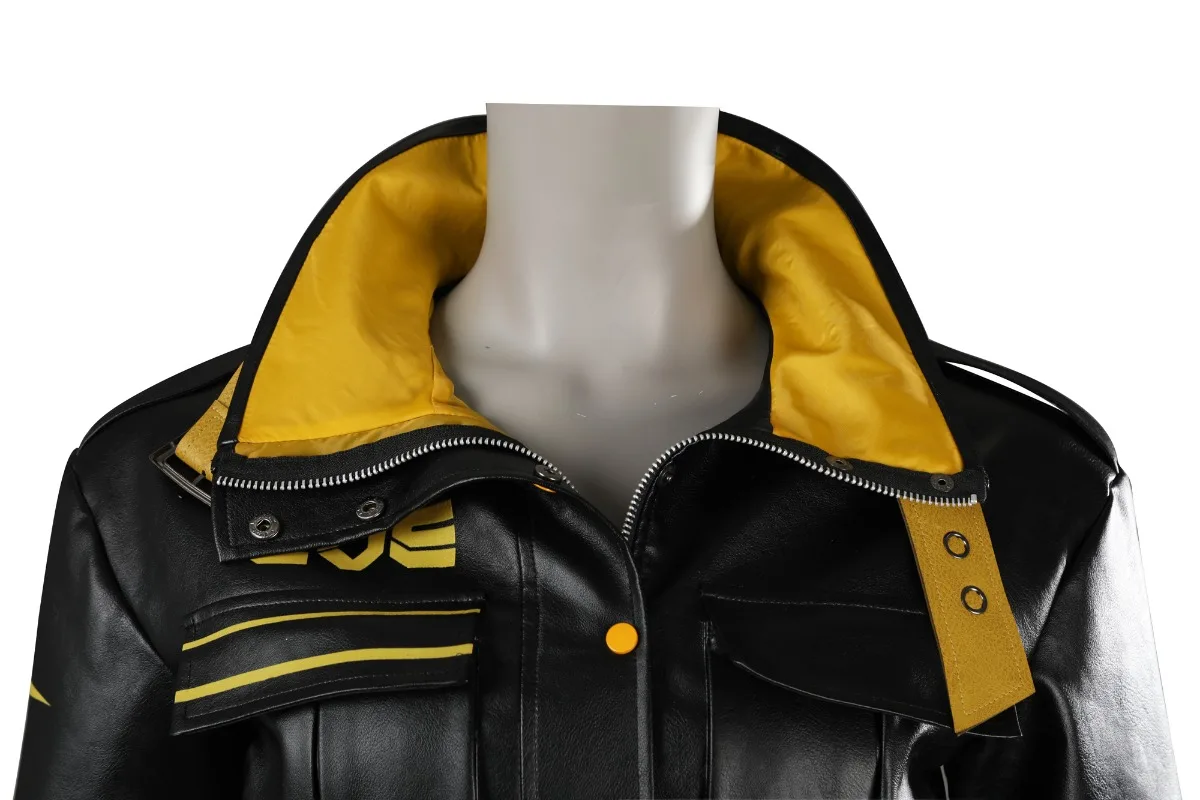 Blade Eve Outfit Stellar Cosplay Costume Black Leather Jacket
