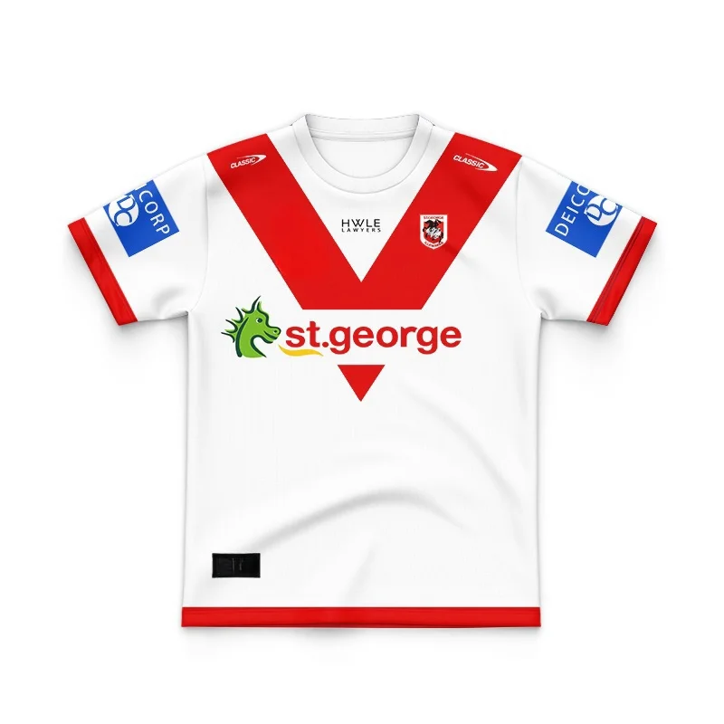 

2024 new Kids St. George lllawarraDragons home and away rugby jerseys