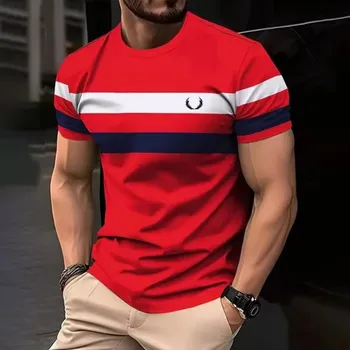 Fashion Men's Simple Striped Pattern T-Shirts Summer Short Sleeve 3D Print Outdoor Street Male T Shirt 6XL Plus Size Casual Tops 1 Fashion Men's Simple Striped Pattern T-Shirts Summer Short Sleeve 3D Print Outdoor Street Male T Shirt 6XL Plus Size Casual Tops 1